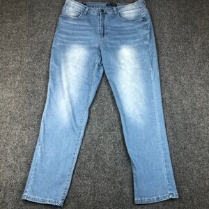 ONE REPUBLIC FOR ALL Womens Light Wash Denim Jeans Size 10 Straight Leg Casual